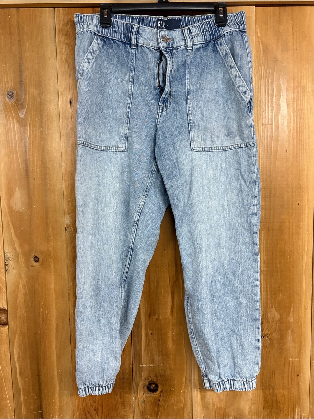 GAP Light Blue Relaxed Fit Jeans with Elastic Cuffs